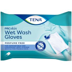   TENA ProSkin Wet Wash Gloves - nedves mosdatókesztyű, illatanyag mentes 8x