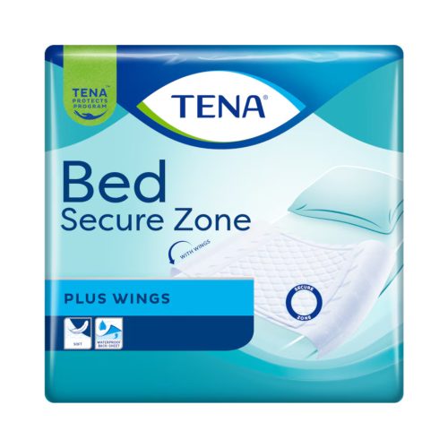 TENA Bed Secure Zone Plus Wings - Inkontinencia Ágyvédő betegalátét rögzítő szárnyakkal 180x80 cm 20x